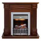 Каминокомплект Boston - Темный дуб (Высота 925см) с электроочагом Danville Chrome FB2 (Dimplex)