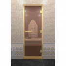 Стеклянная дверь для хамама в золотом профиле, бронза 190х70 (по коробке) (DoorWood) Стеклянная дверь для хамама в золотом профиле, бронза 190х70 (по коробке) (DoorWood)