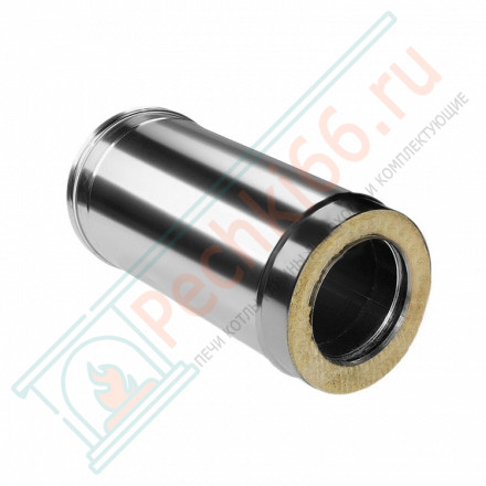 Сэндвич труба для дымохода L=500 (НЕРЖ-321/0,8-НЕРЖ-439/0,5) d-180/260 (Дымок-Lux)