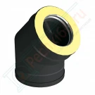 Отвод 45° V50R с изол (AISI-321/0,8-ОЦИНК-RAL/0,5) d-115/215 (Вулкан-Cerablanket)