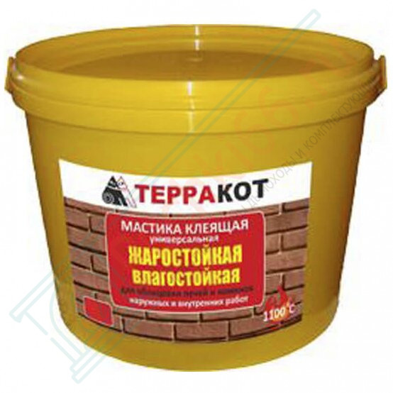 Мастика жаростойкая, универсальная "Терракот" 2,5 кг (Терракот) в Кирове