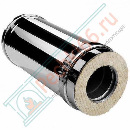 Сэндвич труба V50R с изол L=500 (AISI-310S/0,8-ОЦИНК-RAL/0,5) d-160/260 (Вулкан-Cerablanket)
