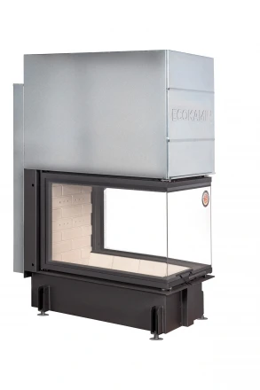 Каминная топка Дельта 900 три стекла принтинг (Экокамин)