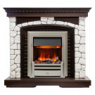 Электрический Каминокомплект Glasgow - Темный дуб / Белый с очагом Chesford