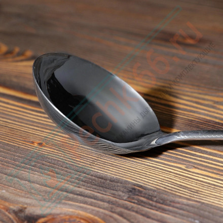 Половник для казана средний (10-25 л.) с деревянной ручкой 46.5 см