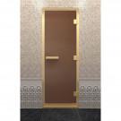 Стеклянная дверь для хамама в золотом профиле, бронза матовая 200х90 (по коробке) (DoorWood) Стеклянная дверь для хамама в золотом профиле, бронза матовая 200х90 (по коробке) (DoorWood)