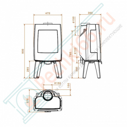 Чугунная печь Sense103 (Dovre)