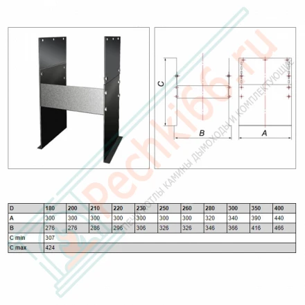 Основание напольное для опоры с изол V50R (ОЦИНК/1,5) d-115/215 (Вулкан)