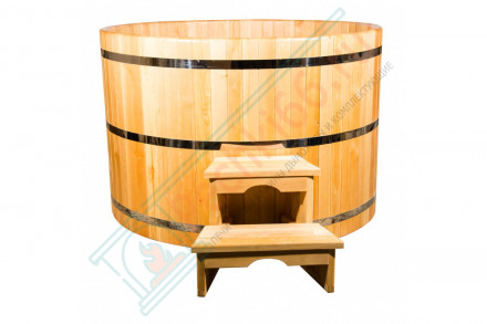 Купель кедровая круглая 120х120х100 (НКЗ)