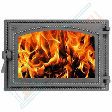 Дверца каминная чугунная 230, антрацит (Везувий)