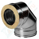 Отвод 90° с изол (НЕРЖ-321/0,5-НЕРЖ-439/0,5) d-115/200 (Дымок-Lux) Отвод 90° с изол (НЕРЖ-321/0,5-НЕРЖ-439/0,5) d-115/200 (Дымок-Lux)