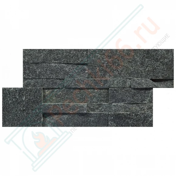 Плитка из камня Кварцит чёрный 350 x 180 x 10-20 мм (0.378 м2 / 6 шт) в Кирове