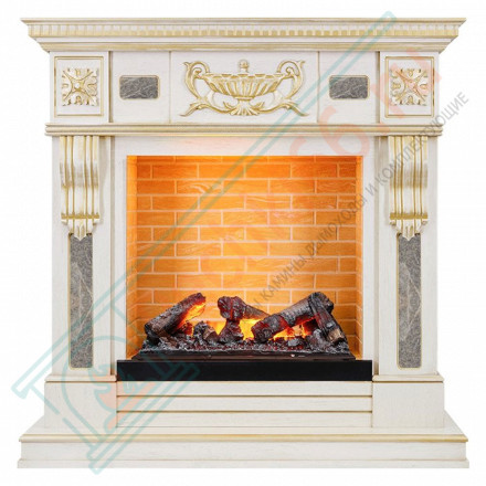 Каминокомплект Corsica - Белый шоколад с электрическим очагом Cassette 600 NH
