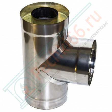 Сэндвич-тройник 90° (НЕРЖ-439/1,0-НЕРЖ-439/0,5) d-115/200 (УМК)