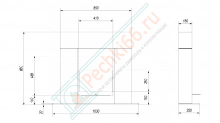 Биокамин WHISKEY 2, черный (Kratki)