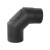 Отвод 90° с ревизией, черный d-150 (КПД)
