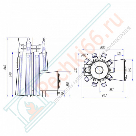 Банная печь Августа со стеклом (Добросталь)