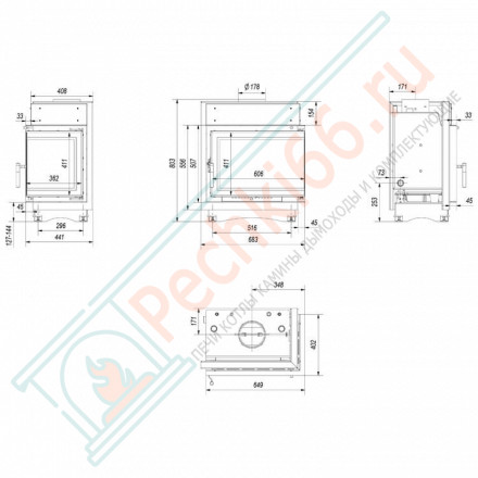 Стальная топка Maja/PW/BP/12/BS/W/DECO (Kratki)