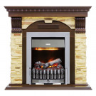 Электрокаминокомплект Dublin угловой - Темный дуб / Сланец с очагом Danville Antique Brass FB2 Электрокаминокомплект Dublin угловой - Темный дуб / Сланец с очагом Danville Antique Brass FB2