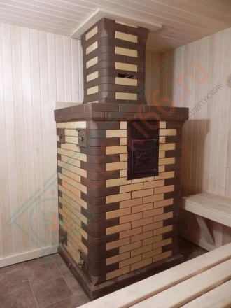 Печь для бани №06-ГТ 80 на газу (усиленная) (Тройка) до 80 м3