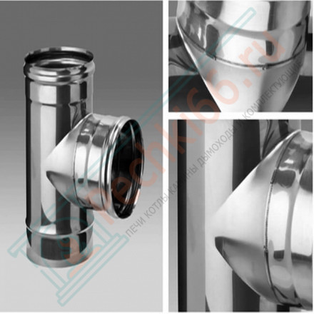 Сэндвич тройник 90° (НЕРЖ-430/1,0-НЕРЖ-430/0,5) d-150/210 (Ferrum HF Plus)