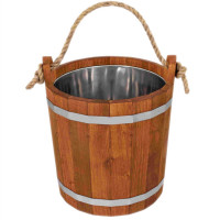 Запарник 16л. с нержавеющей вставкой, ДУБ (Woodson)