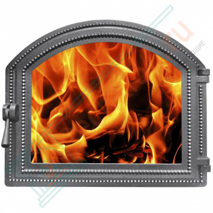 Дверца каминная чугунная 217, антрацит (Везувий)