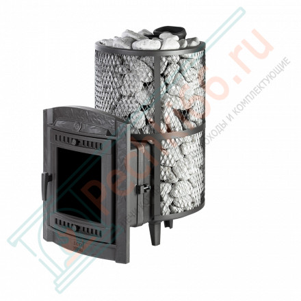 Печь банная «Атмосфера XL+» усиленная каменка, сетка нержавейка (ProMetall)