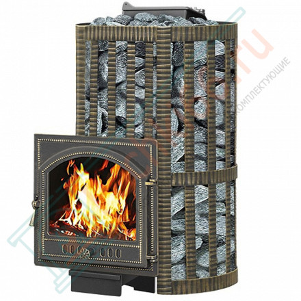 Чугунная печь для бани Ураган Ковка 22 205 (Везувий) до 24 м3