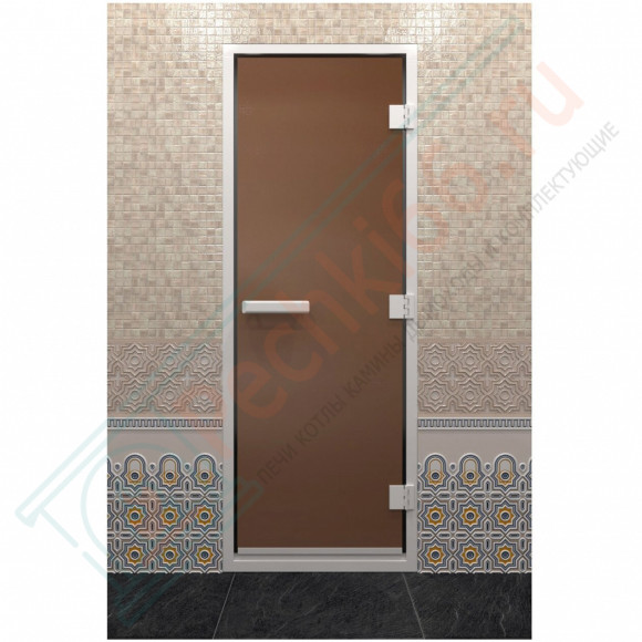 Стеклянная дверь DoorWood Хамам Бронза матовая 190х70 (по коробке) в Кирове