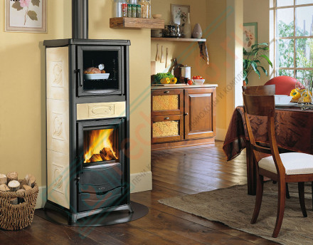 Печь с варочной поверхностью TermoRossella Plus Forno D.S.A, цвет бордовый (La Nordica)