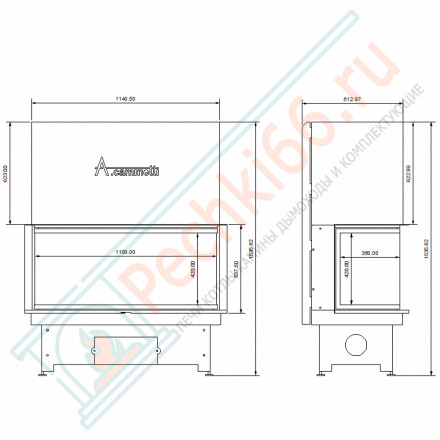 Каминная топка Crystal 110 Max (A.caminetti)