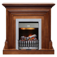 Электрический Каминокомплект Bradford - Орех с очагом Danville Chrome FB2
