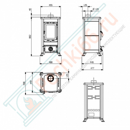 Печь-камин Fulvia Liberty pergamena (La Nordica)