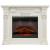 Каминокомплект Preston - Слоновая кость с патиной / Кирпич с очагом Cassette 400 NH