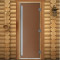 Стеклянная дверь для бани Престиж PRO, матовая бронза, 1900х700 (DoorWood)