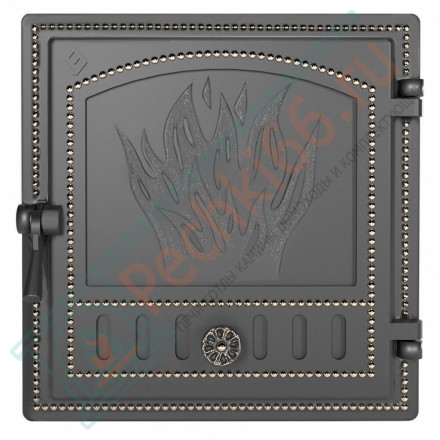 Дверца топочная чугунная 281, бронза (Везувий)