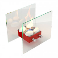 Биокамин Токио M, красный (LuxFire)