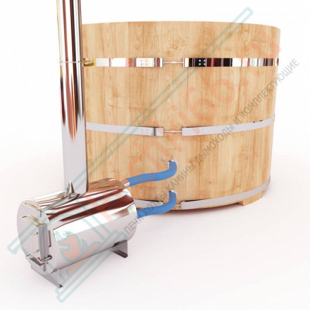 Японская баня Фурако круглая с внешней печкой 150х150х120 (НКЗ)