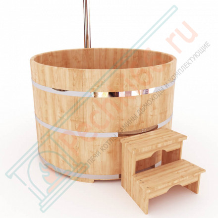 Японская баня Фурако круглая с внешней печкой 150х150х120 (НКЗ)
