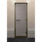 Дверь для хамама в бронзовом профиле, сатин 180x70 (DoorWood) Дверь для хамама в бронзовом профиле, сатин 180x70 (DoorWood)