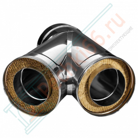 Тройник 45° с изол (НЕРЖ-321/0,8-НЕРЖ-439/0,5) d-250/330 (Дымок-Lux)