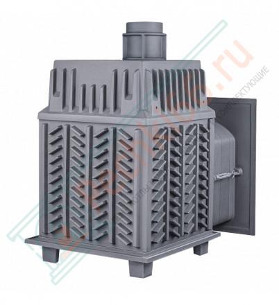 Печь для бани Гефест Гром 30 (П2) в облицовке Президент 1000/40 Серпентинит (ТехноЛит)