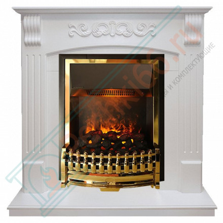 Электрический каминокомплект Sorrento - Белый дуб с очагом Atherton