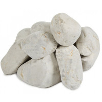Камень для бани Кварц белый окатанный (коробка), 10 кг (Россия) Камень для бани Кварц белый окатанный (коробка), 10 кг (Россия)