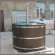 Японская баня Фурако круглая с пластиковой вставкой с внутренней печкой 200х200х120 (НКЗ) в Кирове