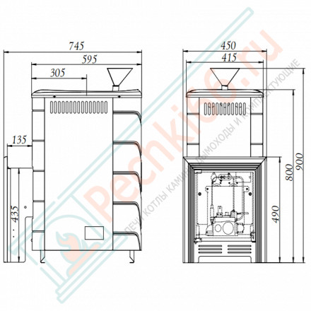 Печь для бани Таймыр 2017 Inox БСЭ ЗК ТО терракота (T.M.F) до 18 м3