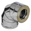 Сэндвич колено 90° (НЕРЖ-430/0,5-ОЦИНК/0,5) d-115/200 (Ferrum GS-Z)