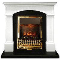 Каминокомплект Langford - Белый с черным с электрическим очагом Atherton