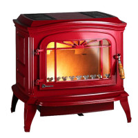 Печь-камин BRADFORD красная эмаль (INVICTA)